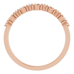 14K Rose 1/10 CTW Natural Diamond Ring