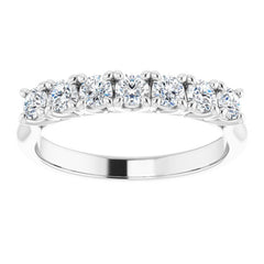 14K White 1/2 CTW Natural Diamond Anniversary Band