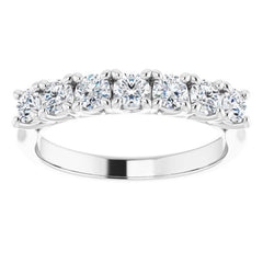 14K White 3/4 CTW Natural Diamond Anniversary Band