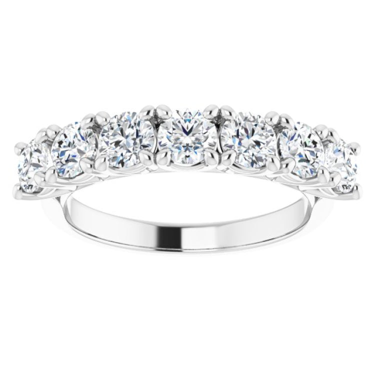 14K White 1 1/3 CTW Natural Diamond Anniversary Band