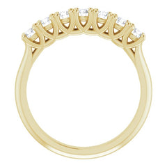 14K Yellow 1/2 CTW Natural Diamond Anniversary Band