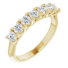 14K Yellow 3/4 CTW Natural Diamond Anniversary Band