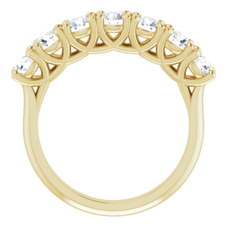 14K Yellow 1 1/3 CTW Natural Diamond Anniversary Band