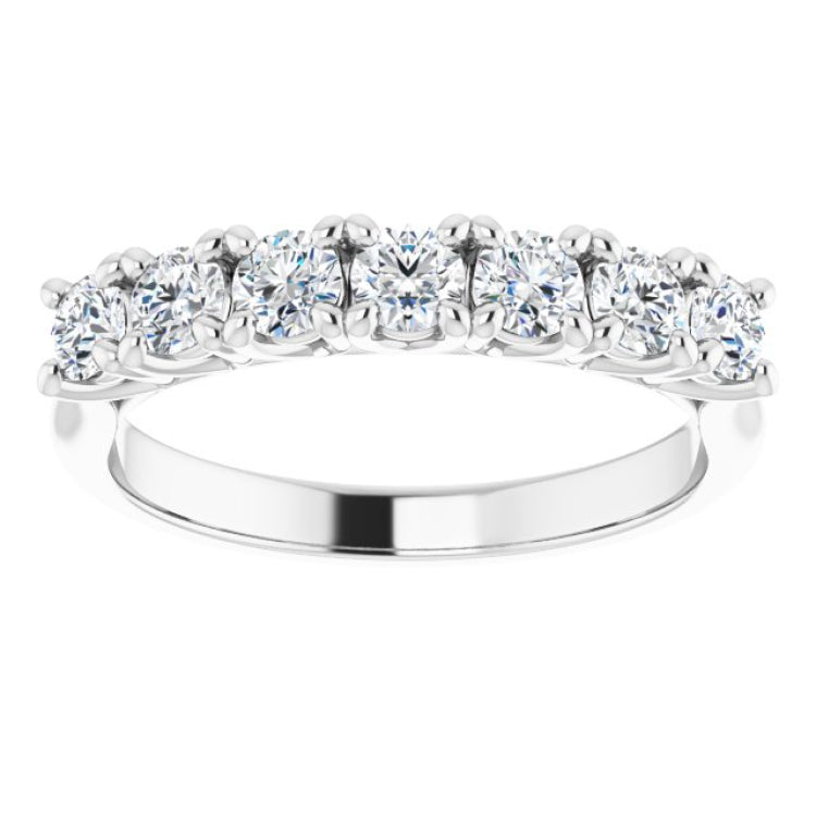 Platinum 3/4 CTW Natural Diamond Anniversary Band