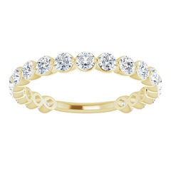 14K Yellow 1 1/6 CTW Natural Diamond Anniversary Band