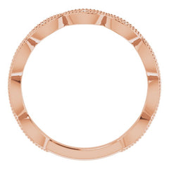 14K Rose 1/5 CTW Natural Diamond Infinity-Inspired Anniversary Band