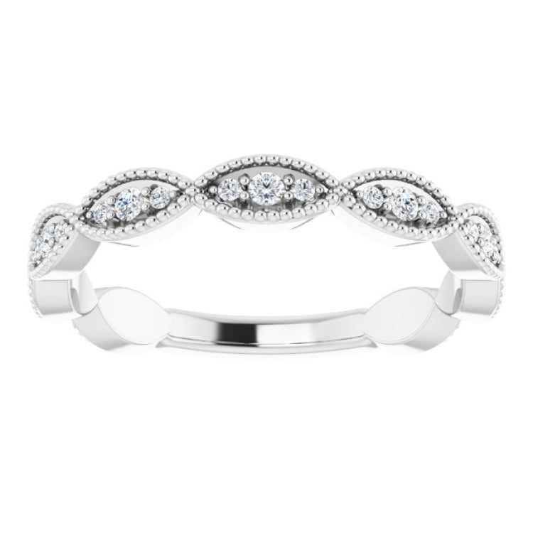 Platinum 1/5 CTW Natural Diamond Infinity-Inspired Anniversary Band
