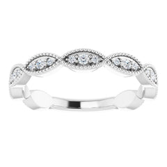 Platinum 1/5 CTW Natural Diamond Infinity-Inspired Anniversary Band