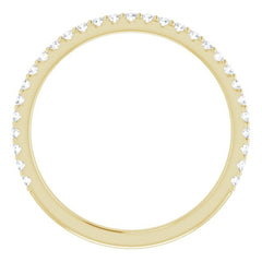 14K Yellow 1/4 CTW Natural Diamond Anniversary Band