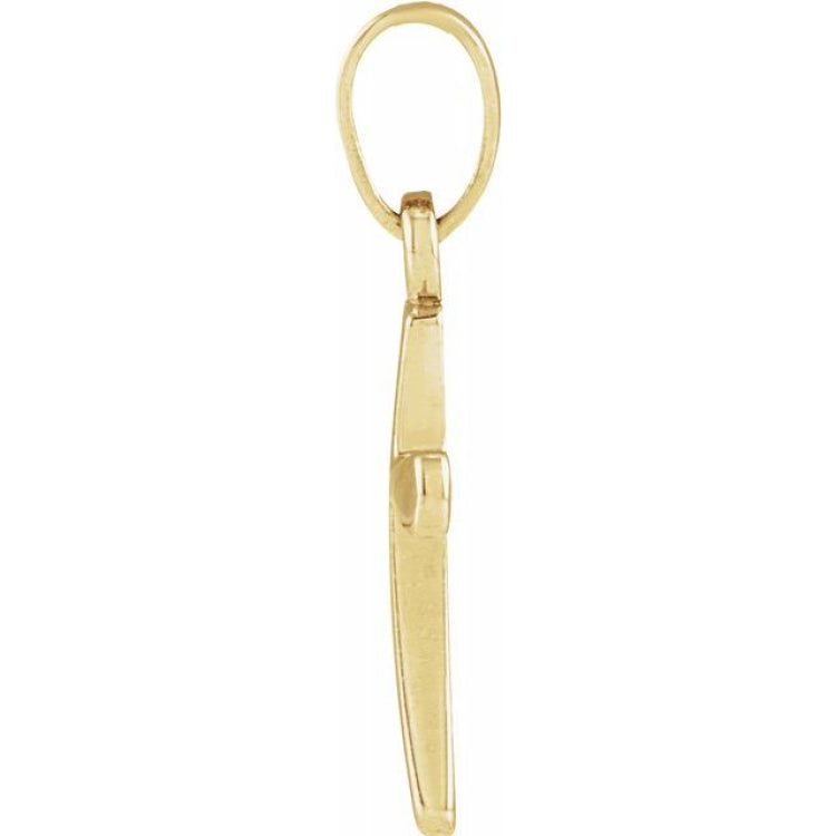 14K Yellow Cross Pendant