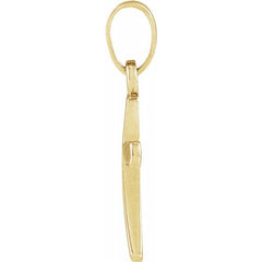 14K Yellow Cross Pendant