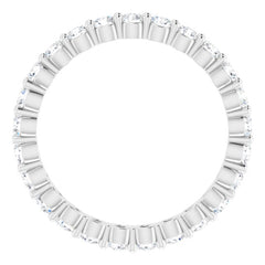 14K White 3/4 CTW Natural Diamond Eternity Band Size 4