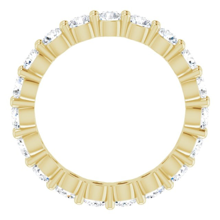 14K Yellow 1 5/8 CTW Natural Diamond Eternity Band Size 4