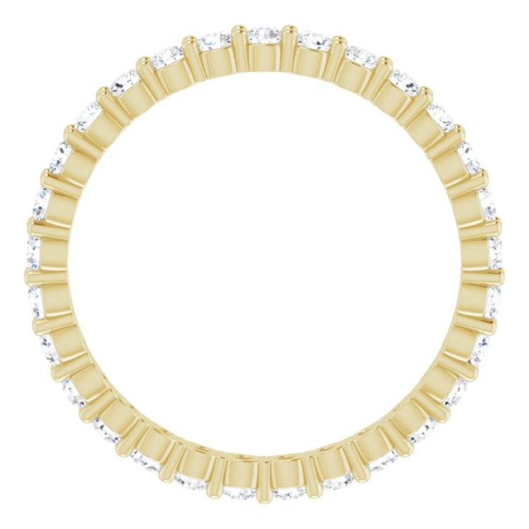 14K Yellow 1/2 CTW Natural Diamond Eternity Band Size 4