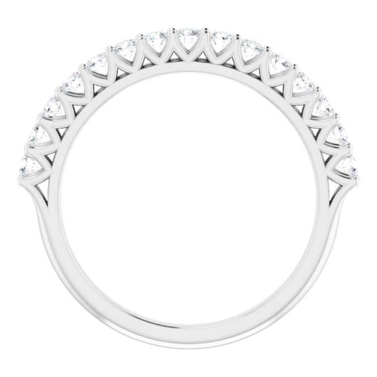 14K White 1/2 CTW Natural Diamond Anniversary Band