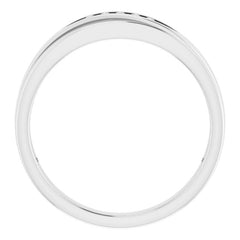 14K White .07 CTW Natural Diamond Band