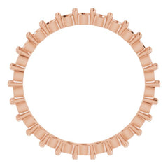 14K Rose Eternity Band Mounting Size 5