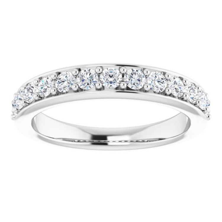 Platinum 5/8 CTW Natural Diamond Anniversary Band
