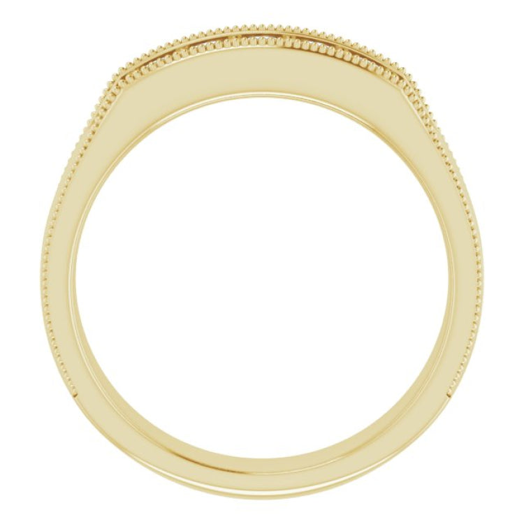 14K Yellow 1/3 CTW Natural Diamond Milgrain Band