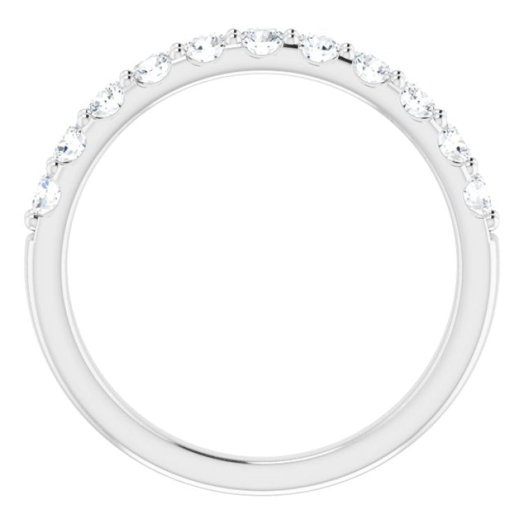 14K White 1/2 CTW Natural Diamond Anniversary Band