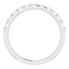 14K White 1/2 CTW Natural Diamond Anniversary Band