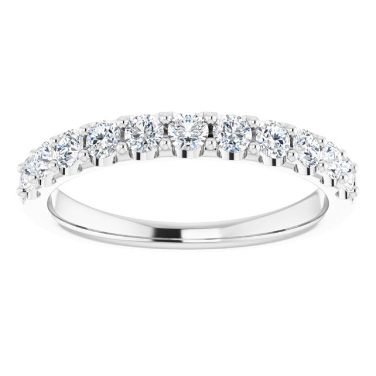 Platinum 1/2 CTW Natural Diamond Anniversary Band