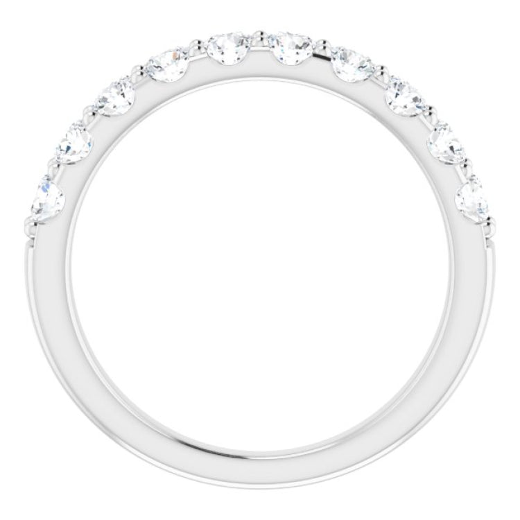 14K White 3/4 CTW Natural Diamond Anniversary Band