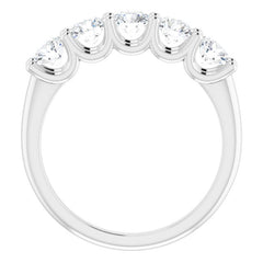 14K White 1 1/3 CTW Natural Diamond Anniversary Band