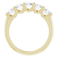 14K Yellow 1 1/3 CTW Natural Diamond Anniversary Band