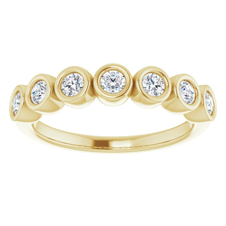 14K Yellow 3/8 CTW Natural Diamond Anniversary Band
