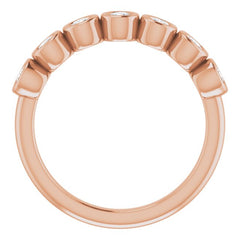 14K Rose 3/8 CTW Natural Diamond Anniversary Band