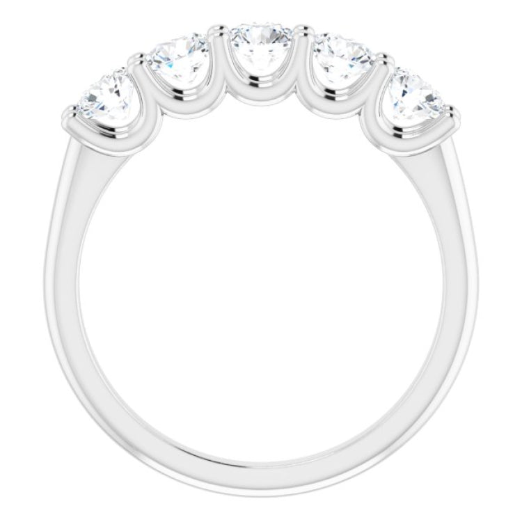 14K White 1 CTW Natural Diamond Anniversary Band