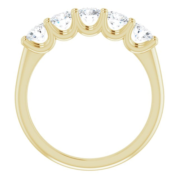 14K Yellow 1 CTW Natural Diamond Anniversary Band