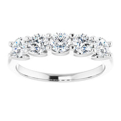 Platinum 1 CTW Natural Diamond Anniversary Band