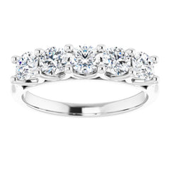 14K White 1 CTW Natural Diamond Anniversary Band