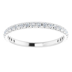 14K White 1/3 CTW Natural Diamond French-Set Anniversary Band