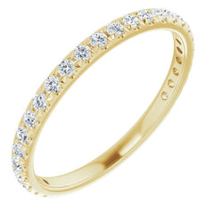 14K Yellow 1/3 CTW Natural Diamond French-Set Anniversary Band