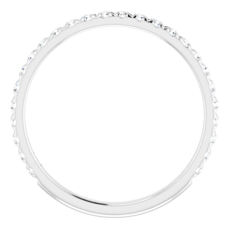 Platinum 1/3 CTW Natural Diamond French-Set Anniversary Band