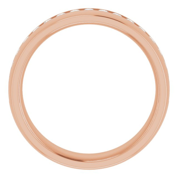 14K Rose 1/2 CTW Natural Diamond Band