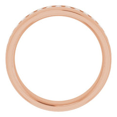 14K Rose 1/2 CTW Natural Diamond Band