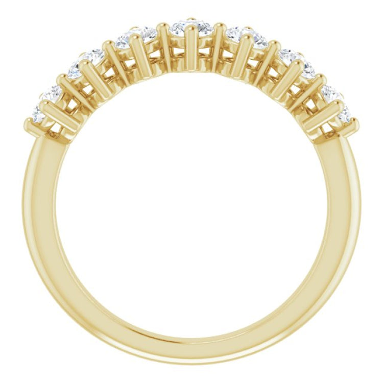 14K Yellow 3/4 CTW Natural Diamond Anniversary Band