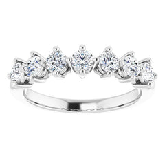 Platinum 3/4 CTW Natural Diamond Anniversary Band