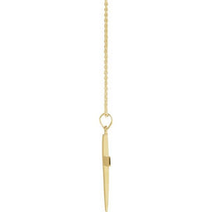 14K Yellow Cross 18" Necklace