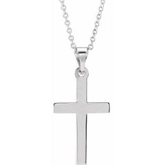 Sterling Silver Cross 18" Necklace