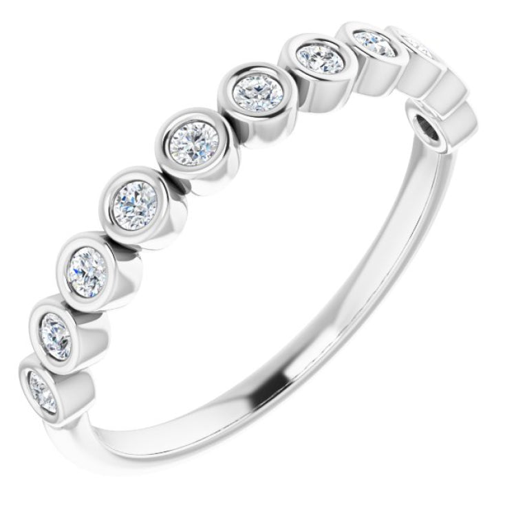 Platinum 1/5 CTW Natural Diamond Anniversary Band