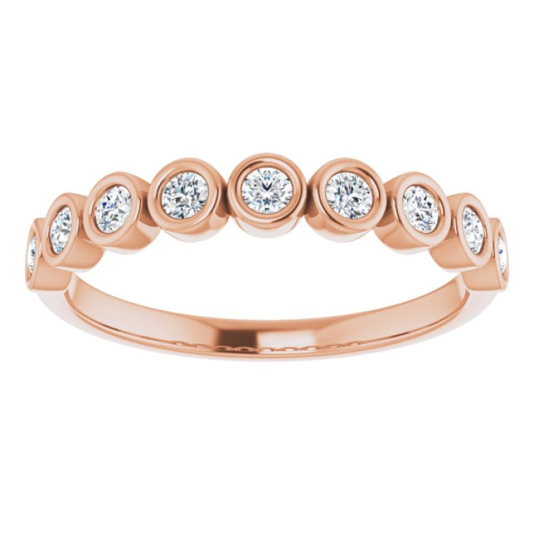 14K Rose 1/4 CTW Natural Diamond Anniversary Band