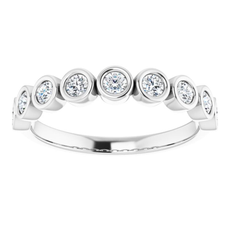 Platinum 1/2 CTW Natural Diamond Anniversary Band