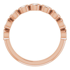 14K Rose 1/2 CTW Natural Diamond Anniversary Band