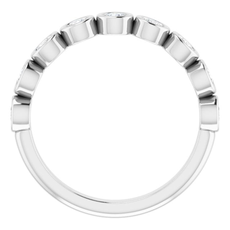 14K White 1/2 CTW Natural Diamond Anniversary Band