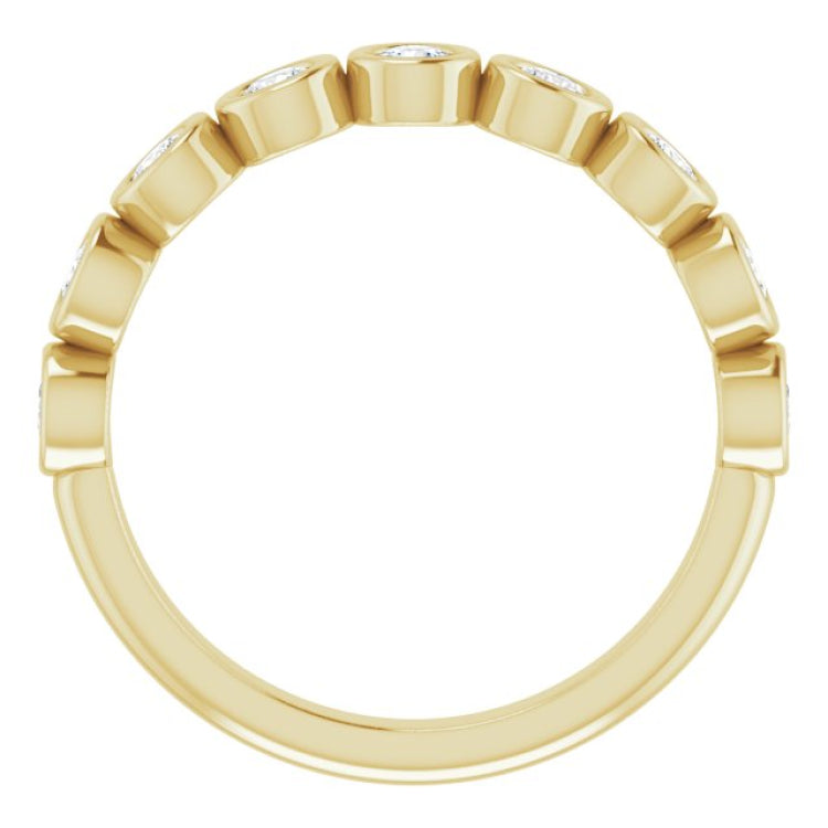 14K Yellow 1/2 CTW Natural Diamond Anniversary Band